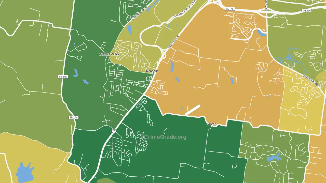 Neapolis, TN Map of Drug-Related Crime Rates