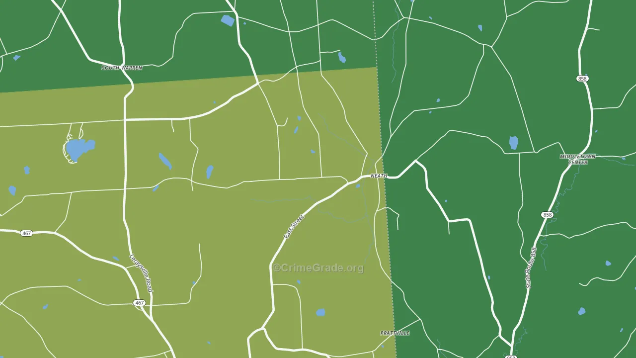 Neath, PA Map of Drug-Related Crime Rates