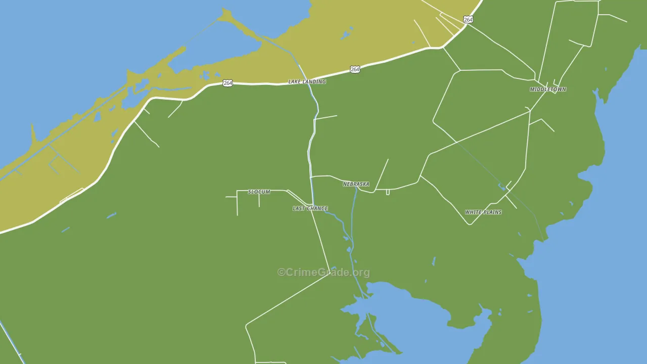Nebraska, NC Map of Drug-Related Crime Rates