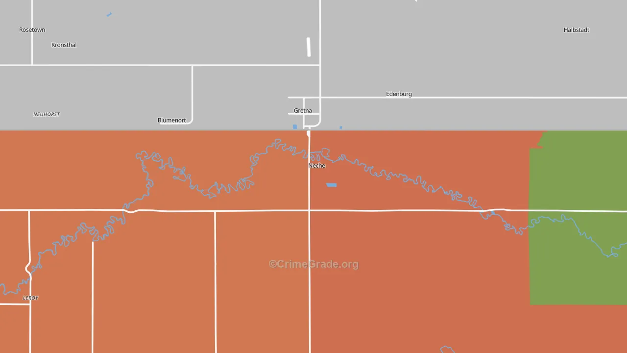 Neche, ND Map of Drug-Related Crime Rates