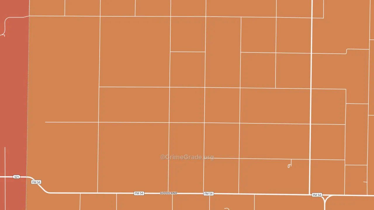 Needmore, TX Map of Drug-Related Crime Rates
