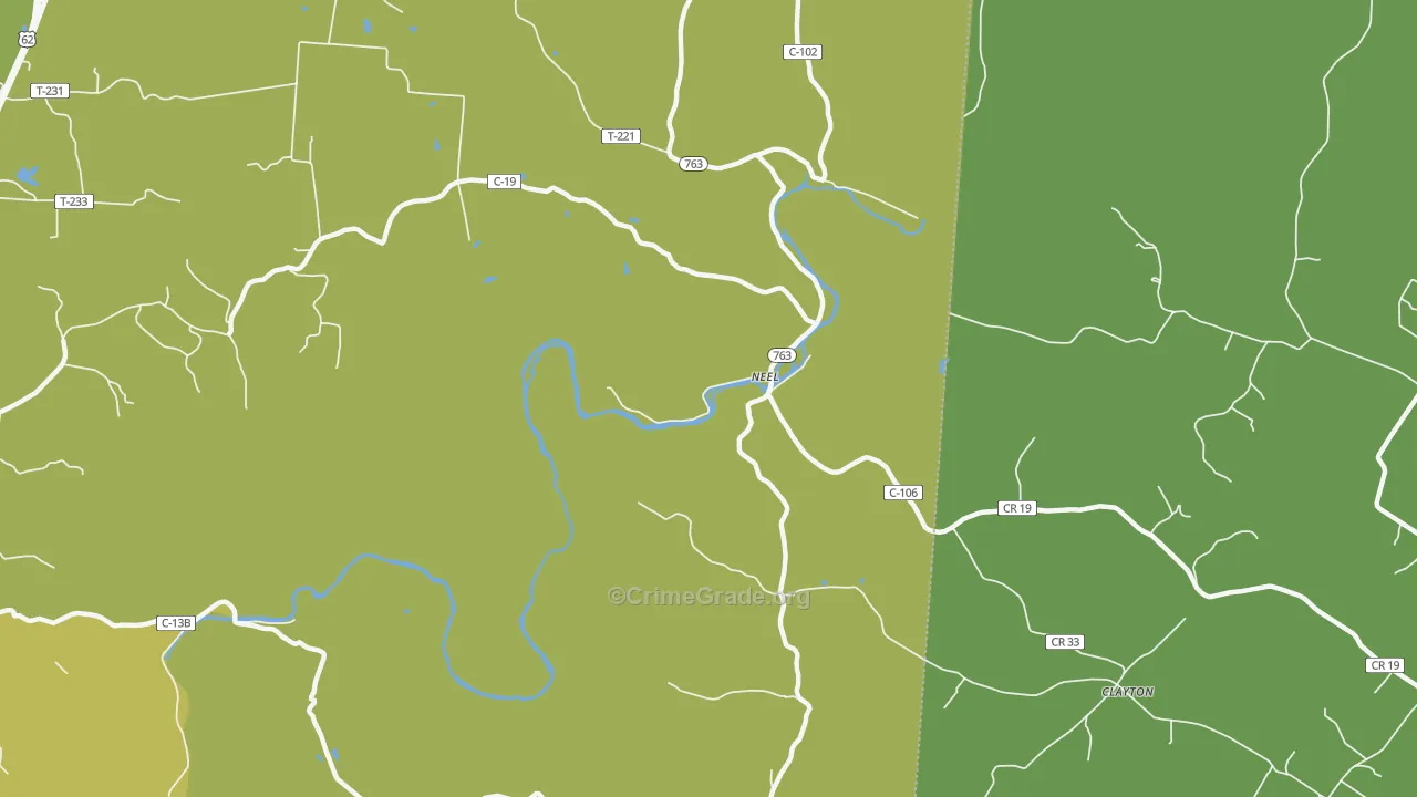 Neel, OH Map of Drug-Related Crime Rates