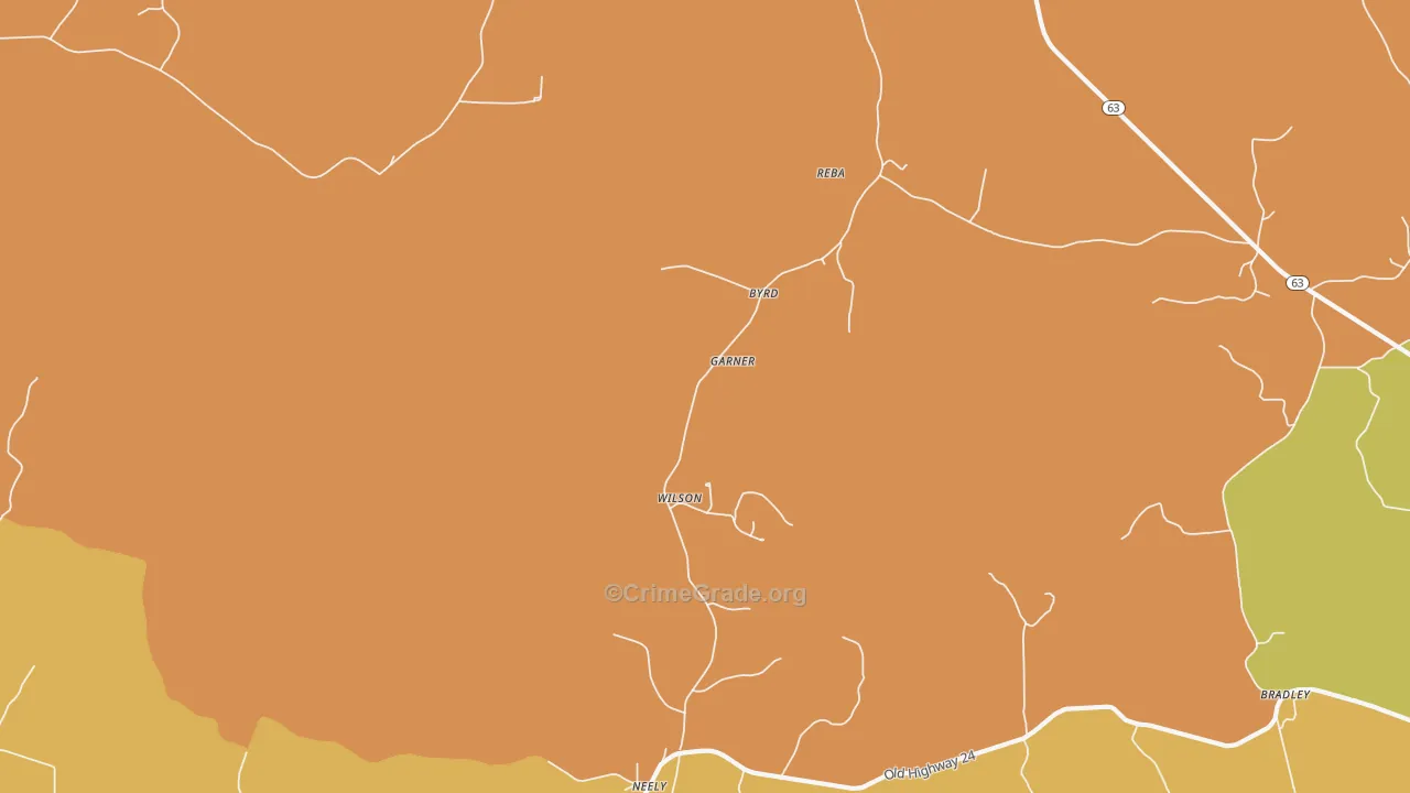 Neely, MS Map of Drug-Related Crime Rates