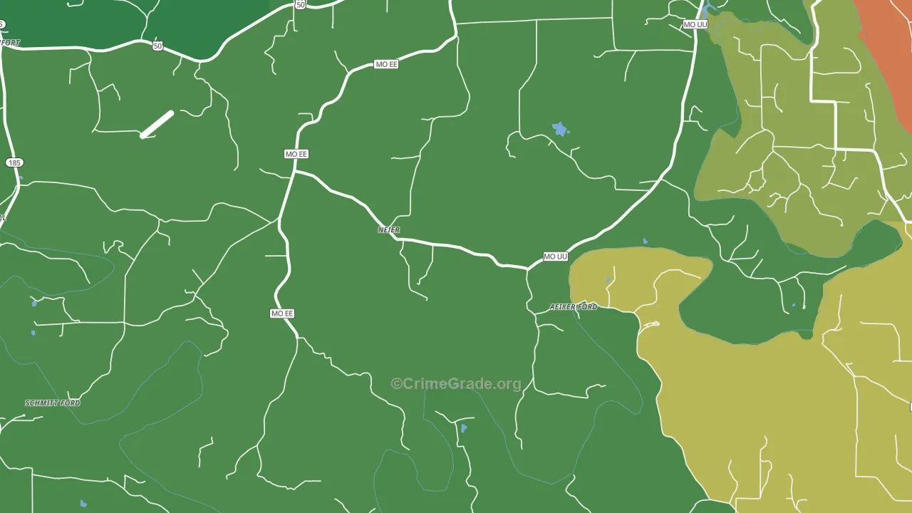 Neier, MO Map of Drug-Related Crime Rates