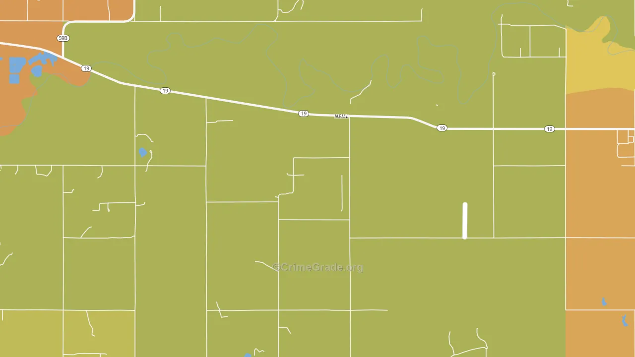 Neill, OK Map of Drug-Related Crime Rates