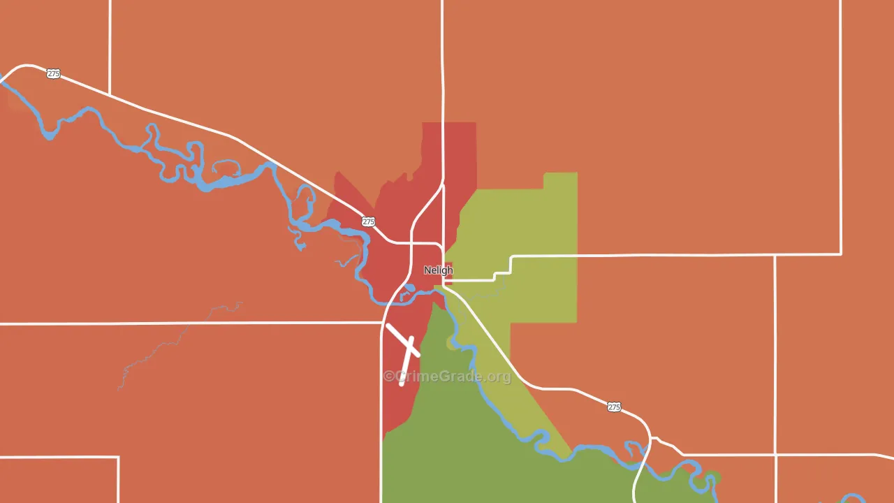 Neligh, NE Map of Drug-Related Crime Rates