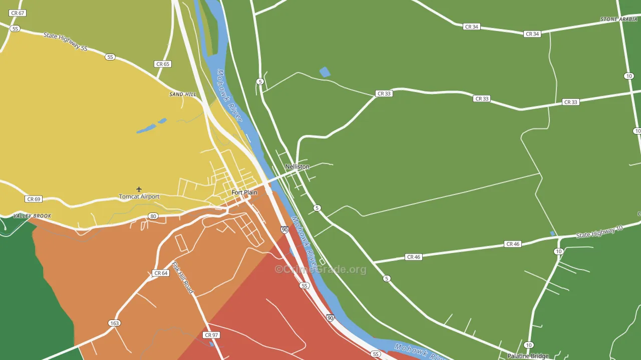 Nelliston, NY Map of Drug-Related Crime Rates