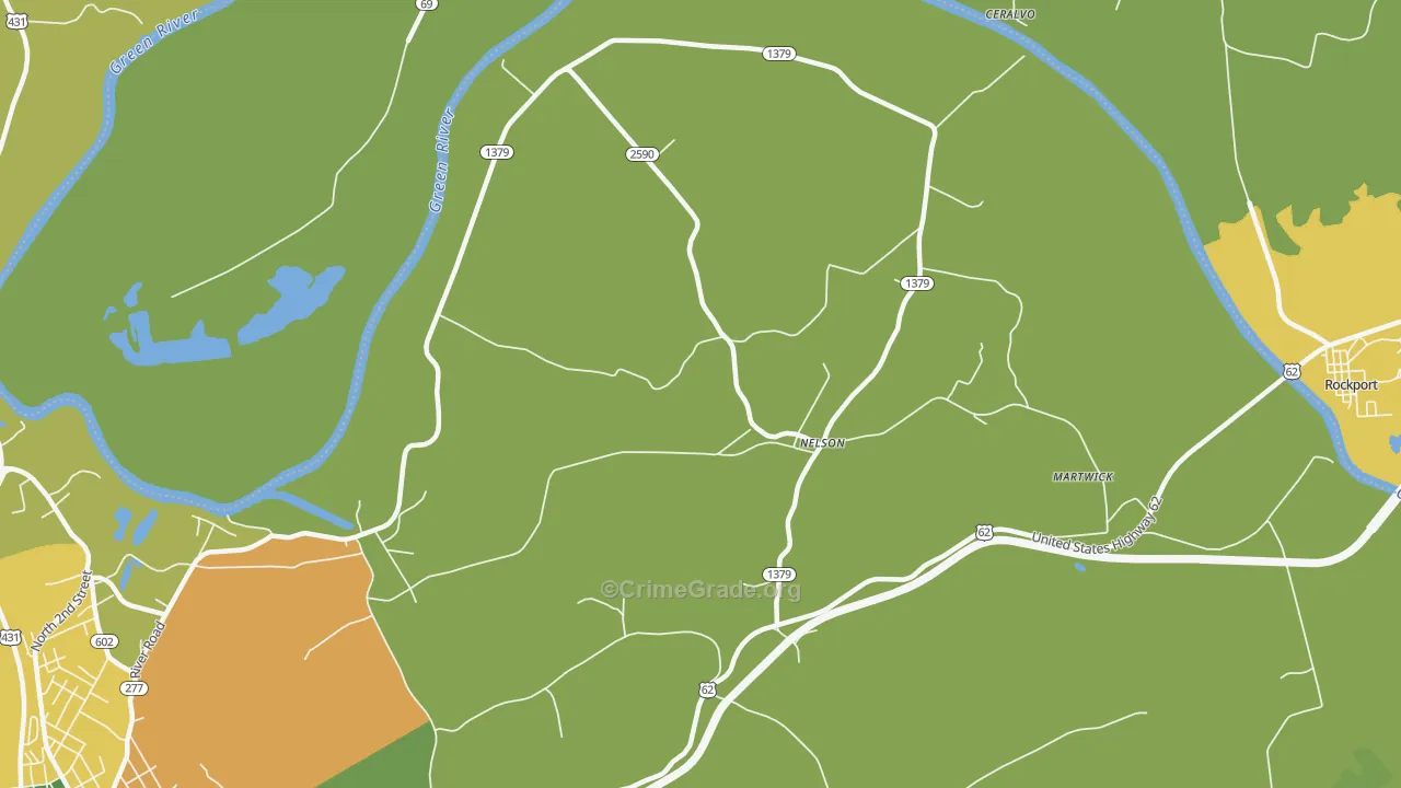 Nelson, KY Map of Drug-Related Crime Rates