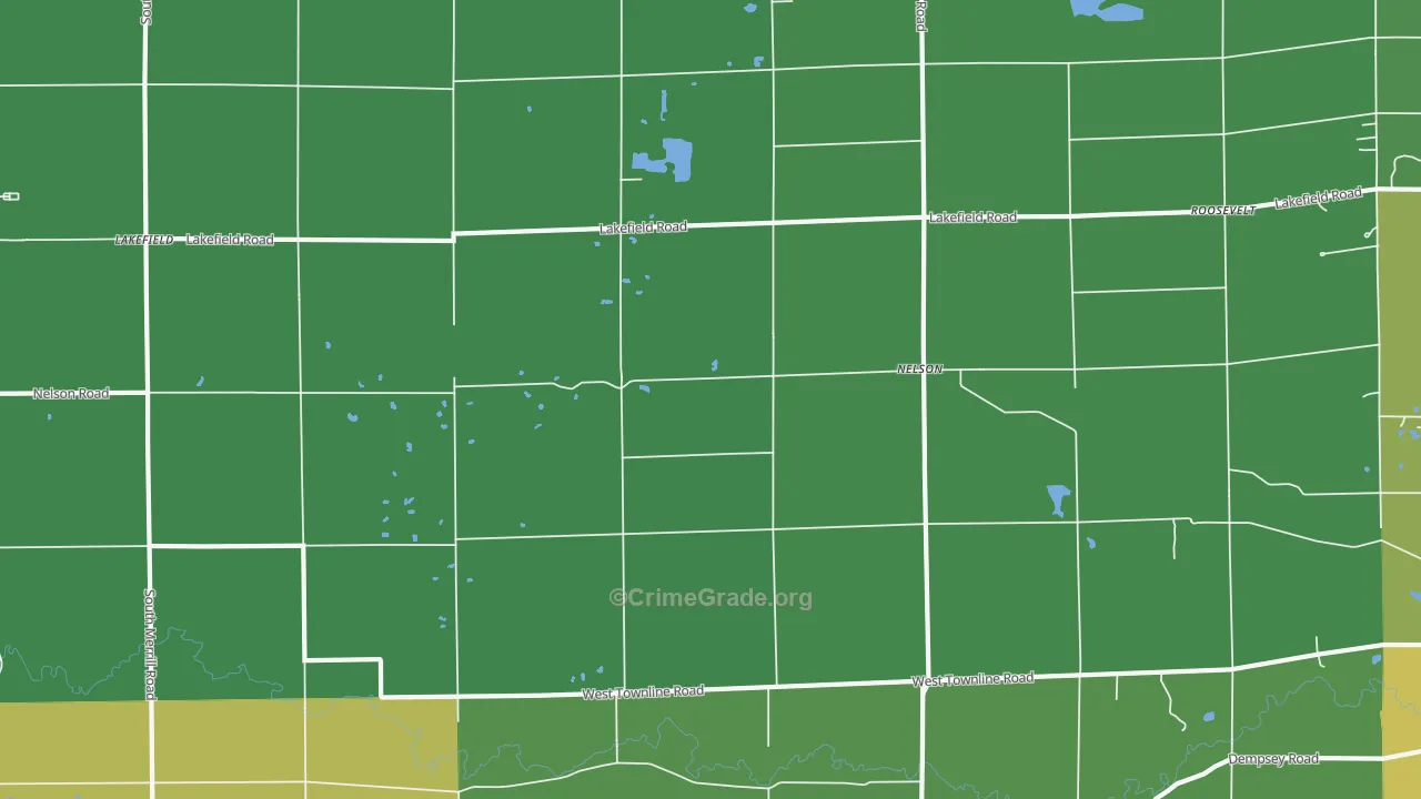 Nelson, MI Map of Drug-Related Crime Rates