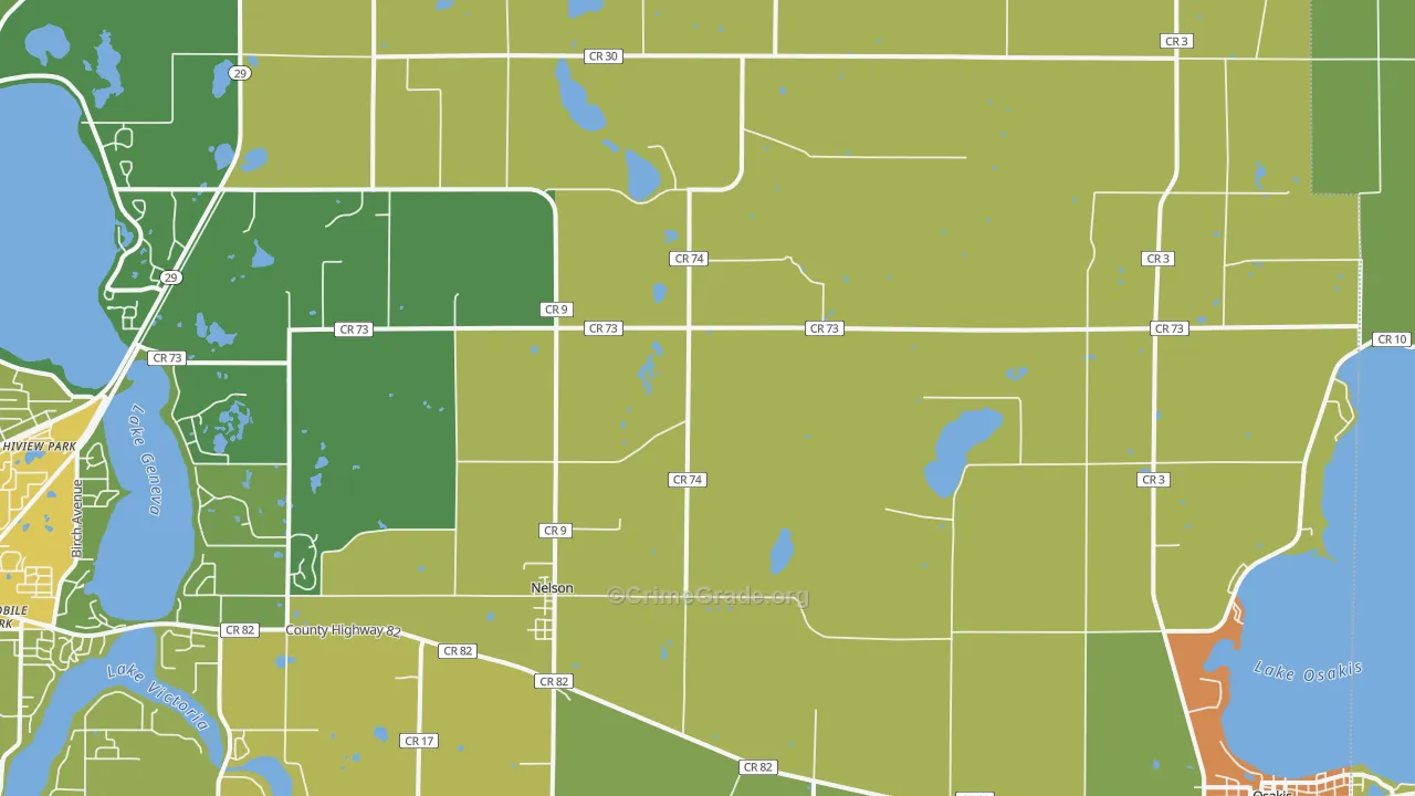 Nelson, MN Map of Drug-Related Crime Rates