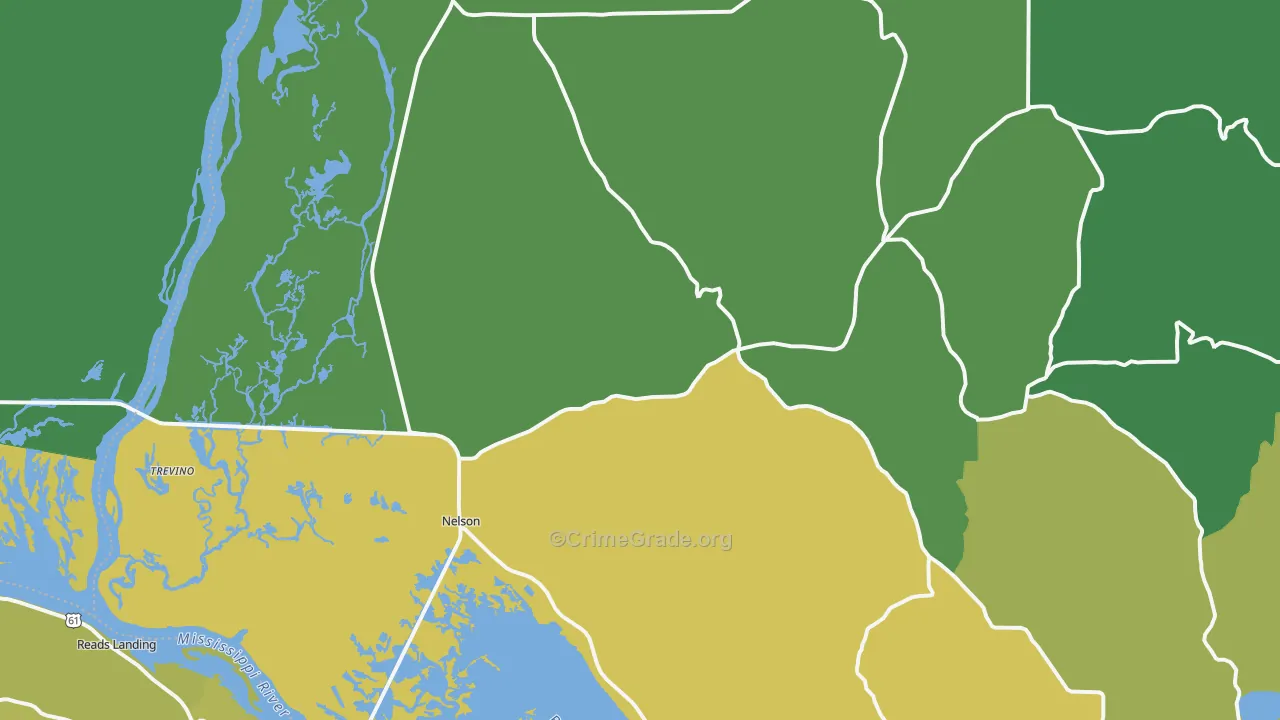 Nelson, WI Map of Drug-Related Crime Rates