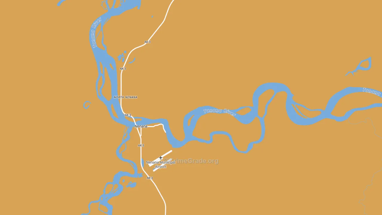 Nenana, AK Map of Drug-Related Crime Rates