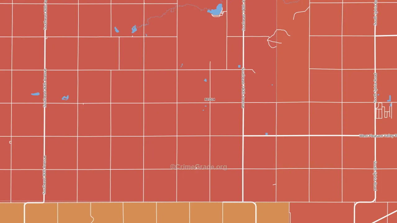 Neola, KS Map of Drug-Related Crime Rates