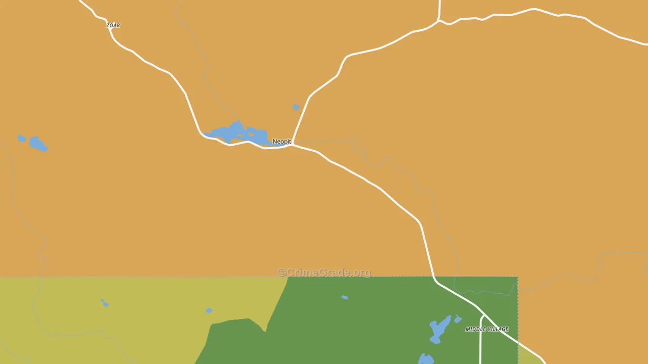 Neopit, WI Map of Drug-Related Crime Rates