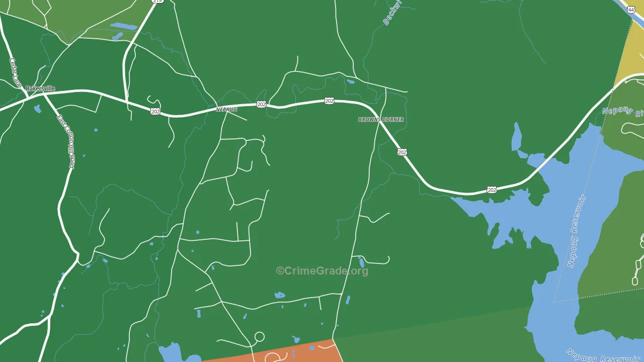 Nepaug, CT Map of Drug-Related Crime Rates
