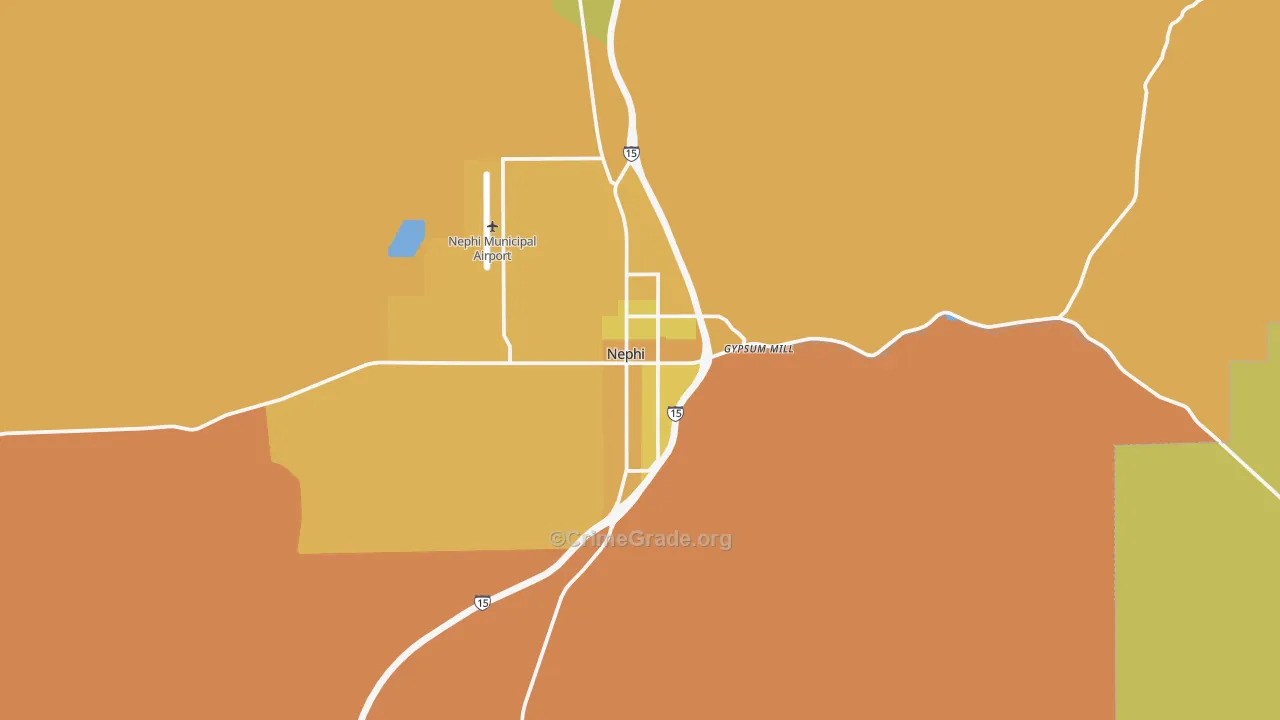 Nephi, UT Map of Drug-Related Crime Rates