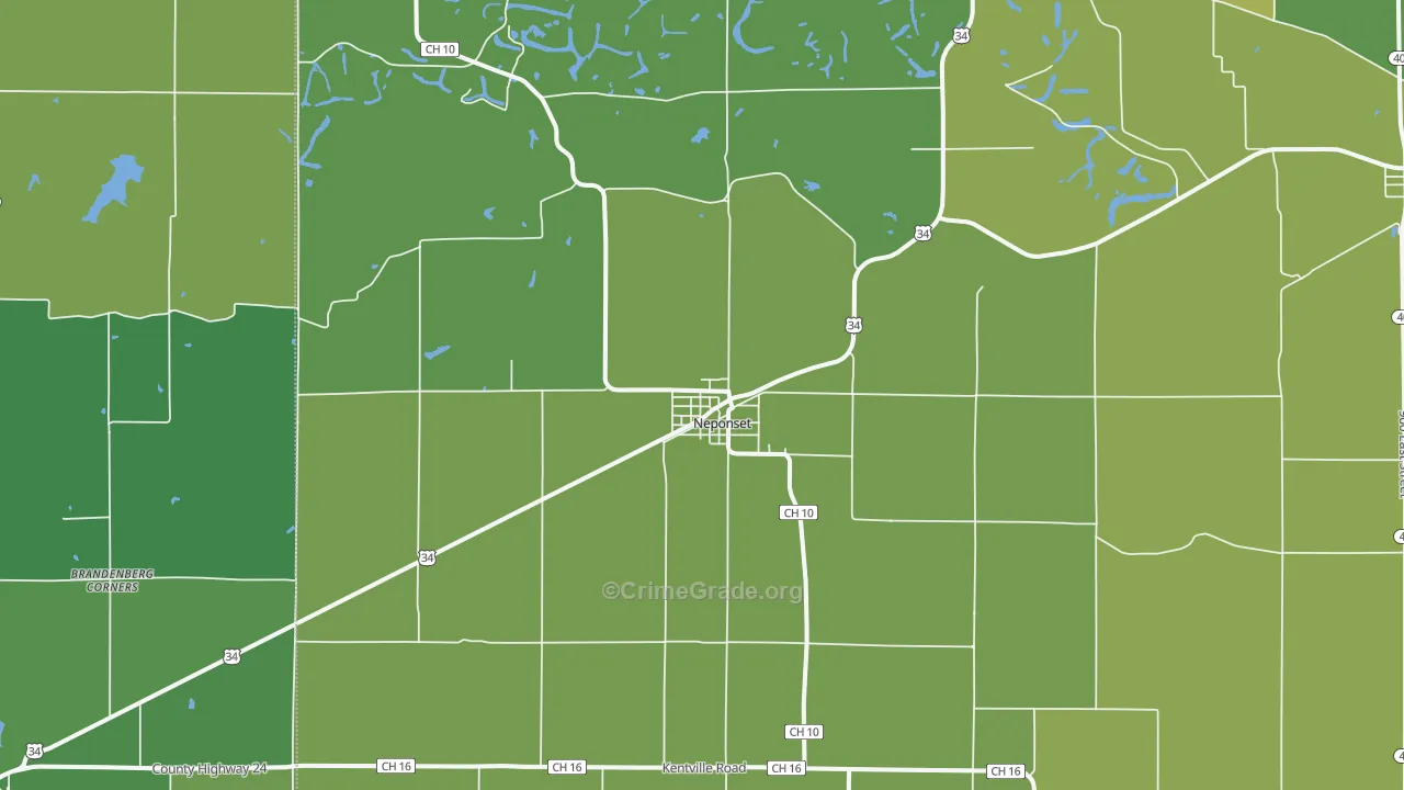 Neponset, IL Map of Drug-Related Crime Rates