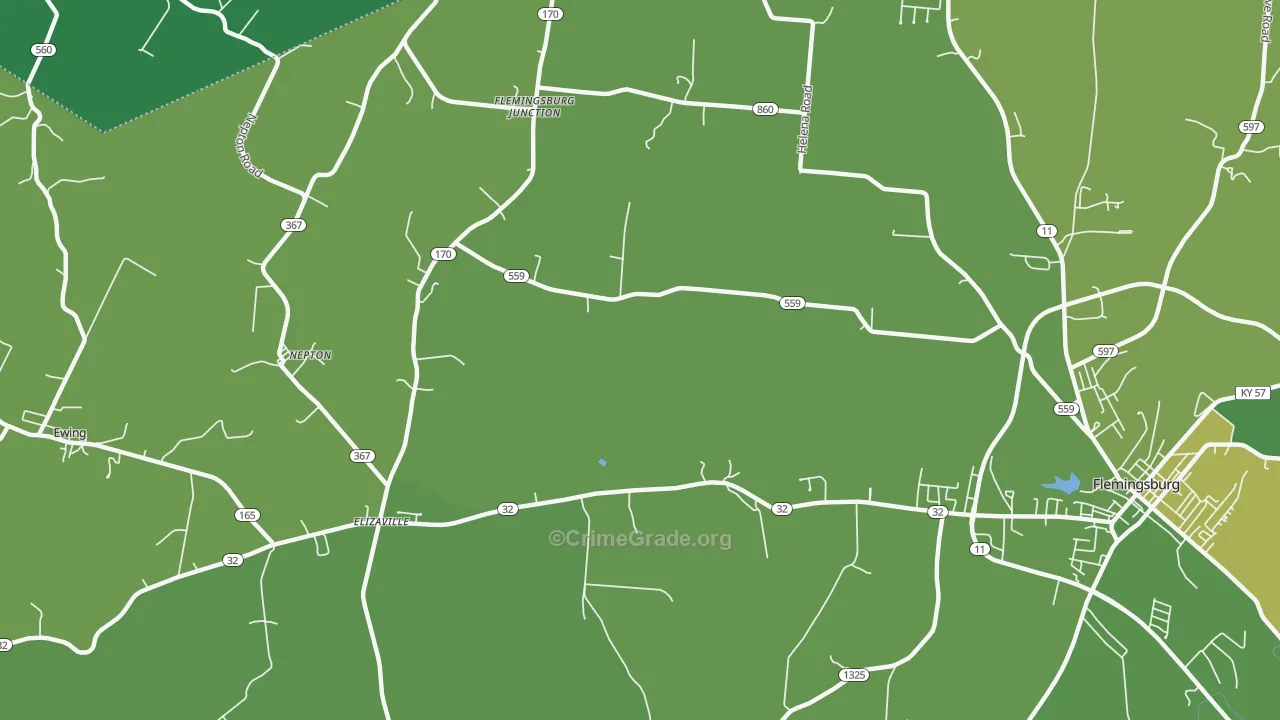 Nepton, KY Map of Drug-Related Crime Rates