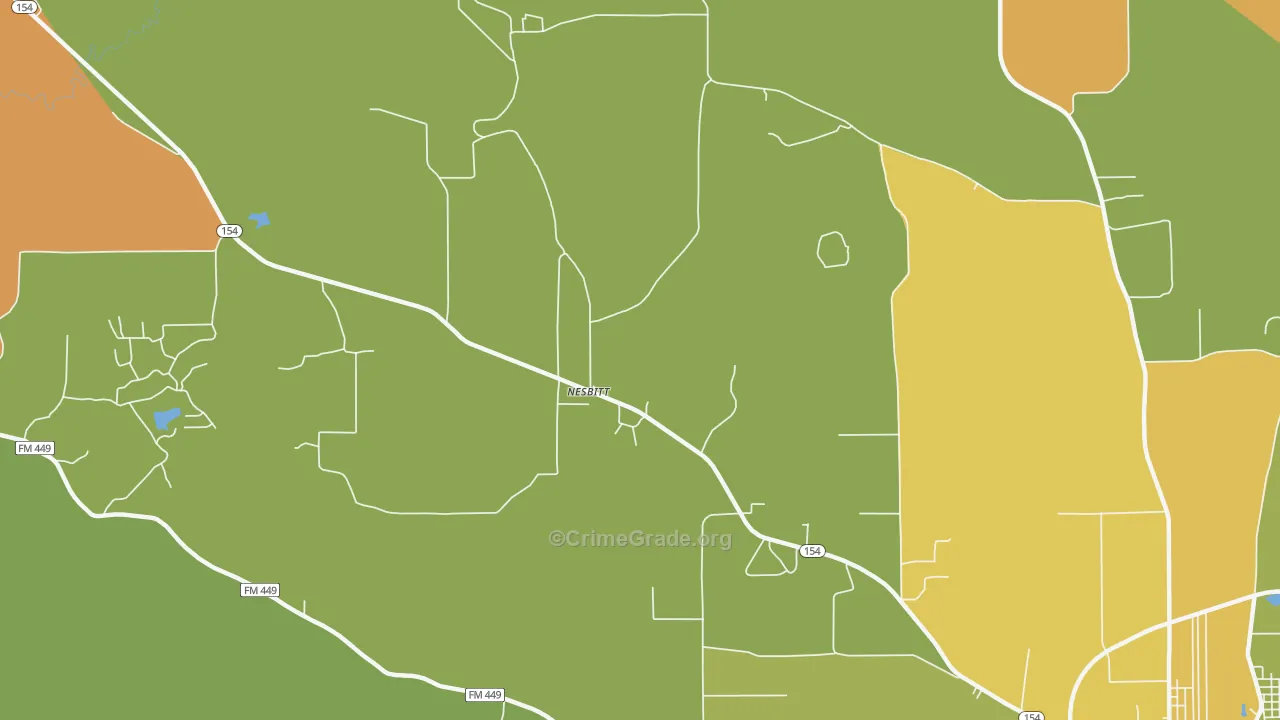 Nesbitt, TX Map of Drug-Related Crime Rates