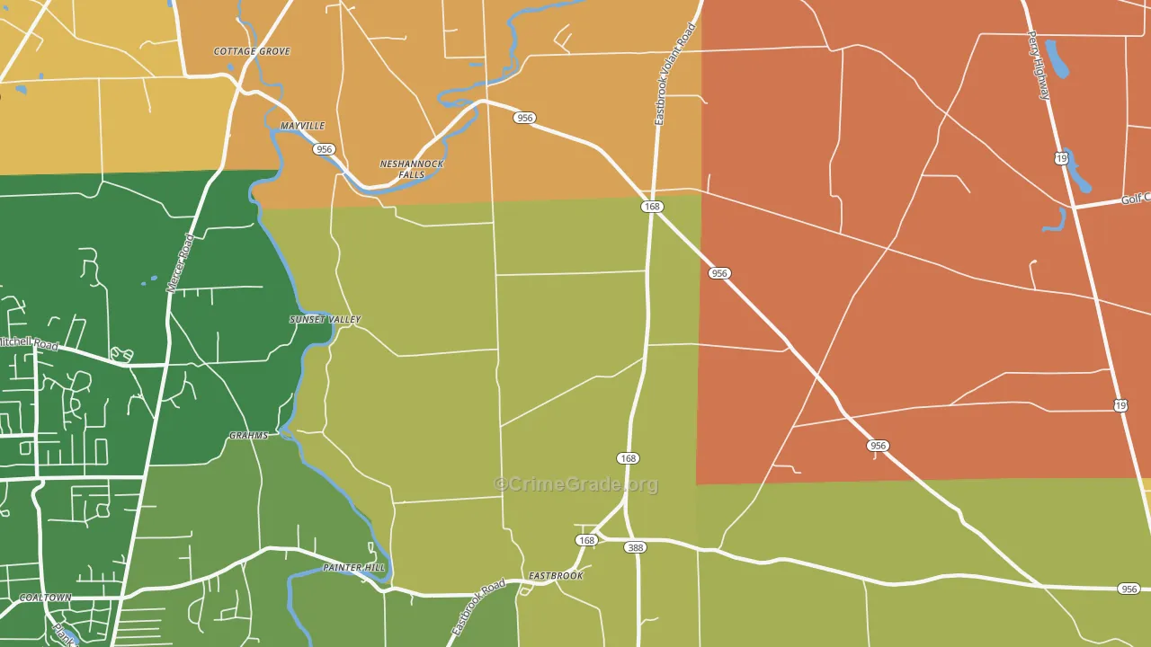 Neshannock Falls, PA Map of Drug-Related Crime Rates