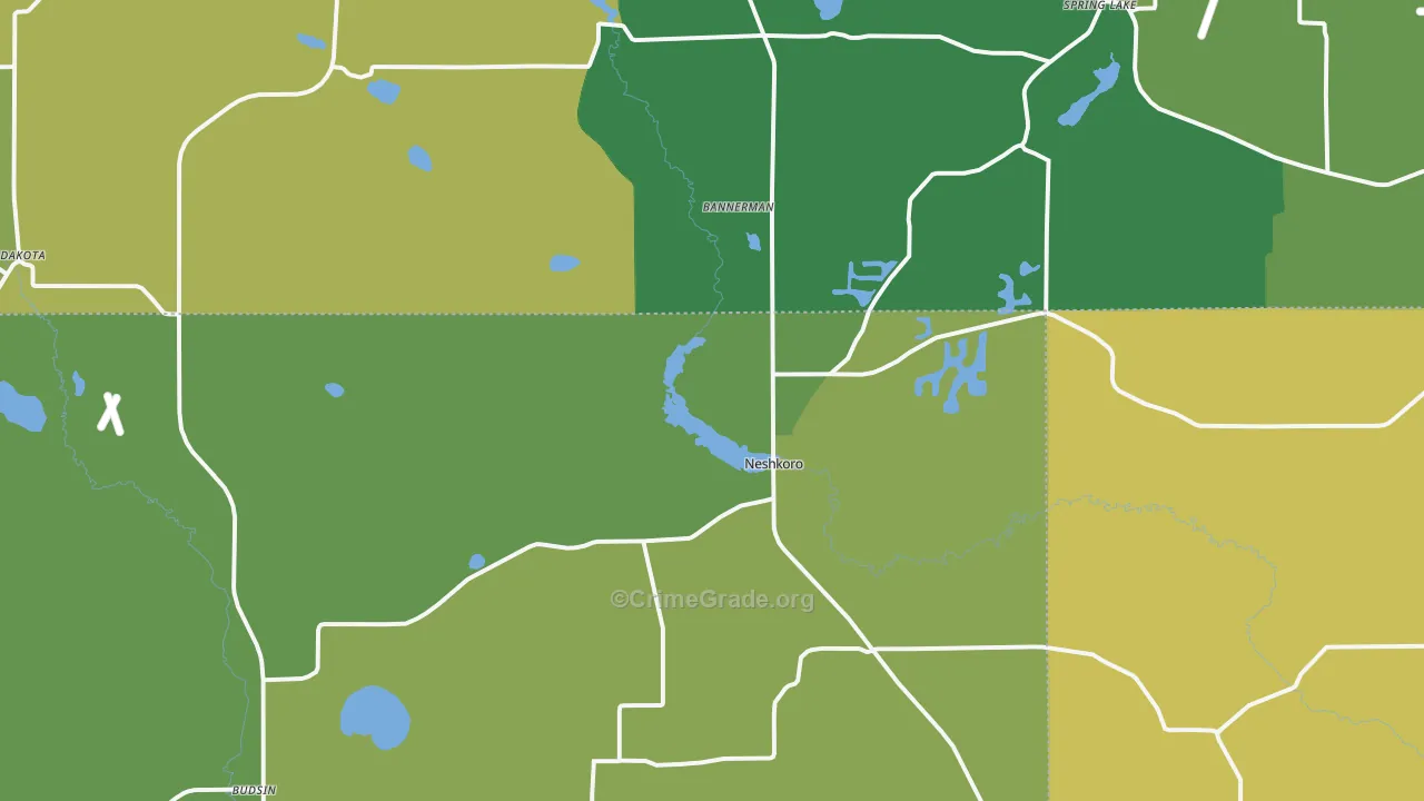 Neshkoro, WI Map of Drug-Related Crime Rates