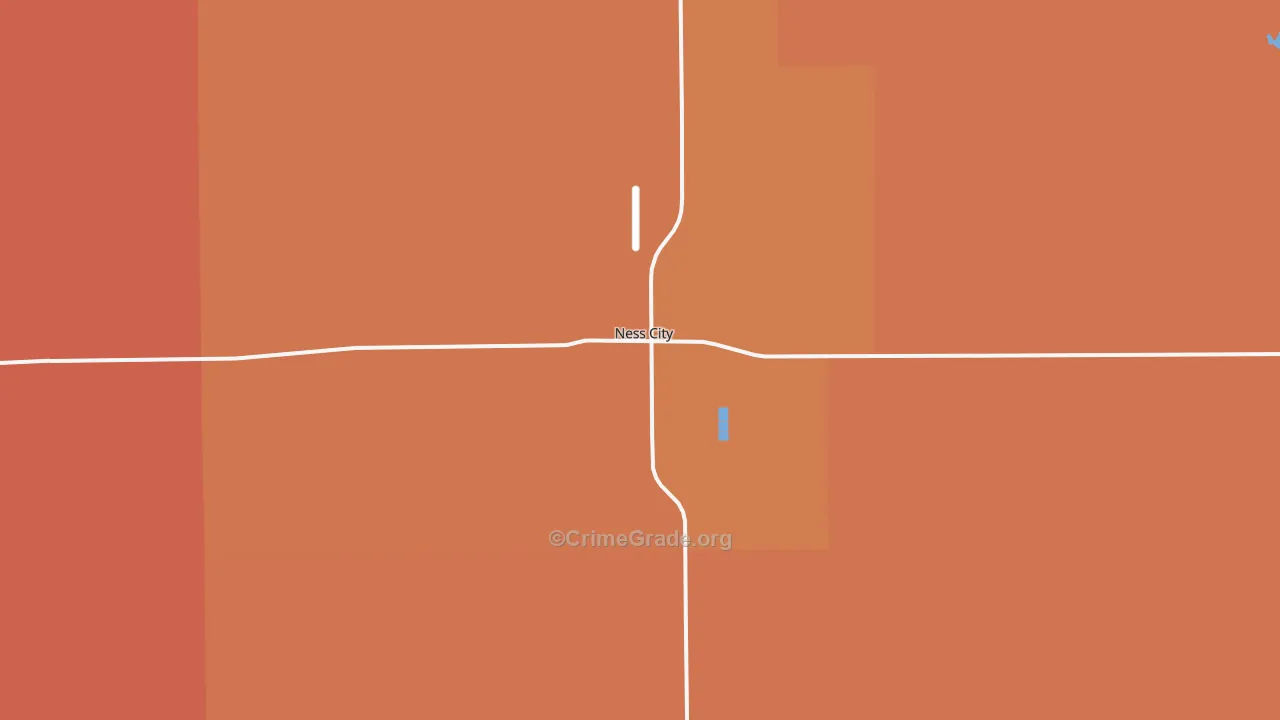 Ness City, KS Map of Drug-Related Crime Rates