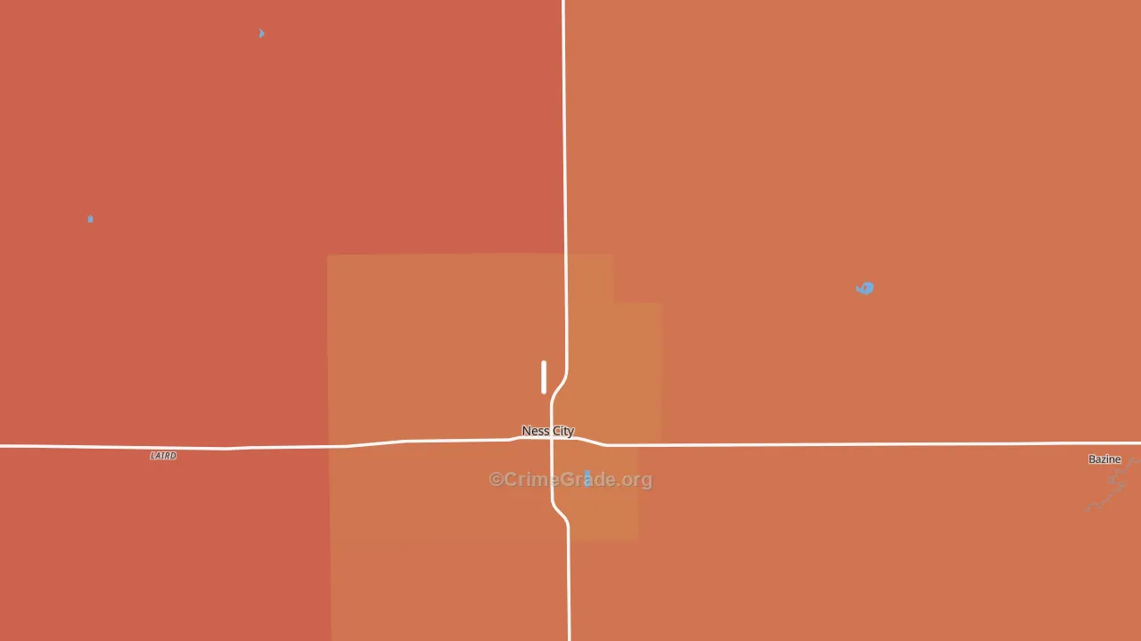 Ness County, KS Map of Drug-Related Crime Rates