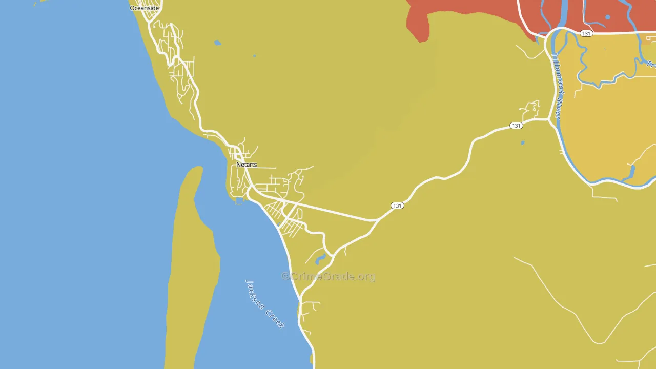Netarts, OR Map of Drug-Related Crime Rates
