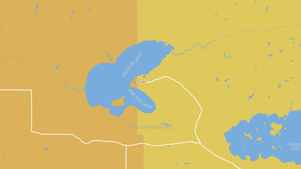 Nett Lake, MN Map of Drug-Related Crime Rates
