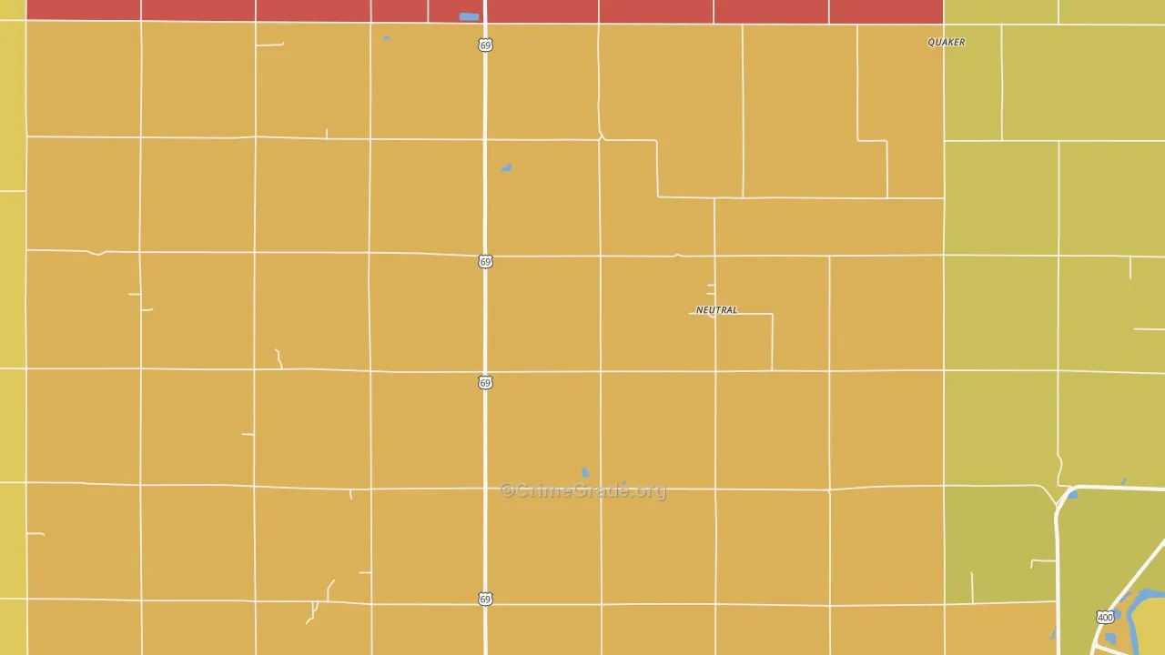 Neutral, KS Map of Drug-Related Crime Rates