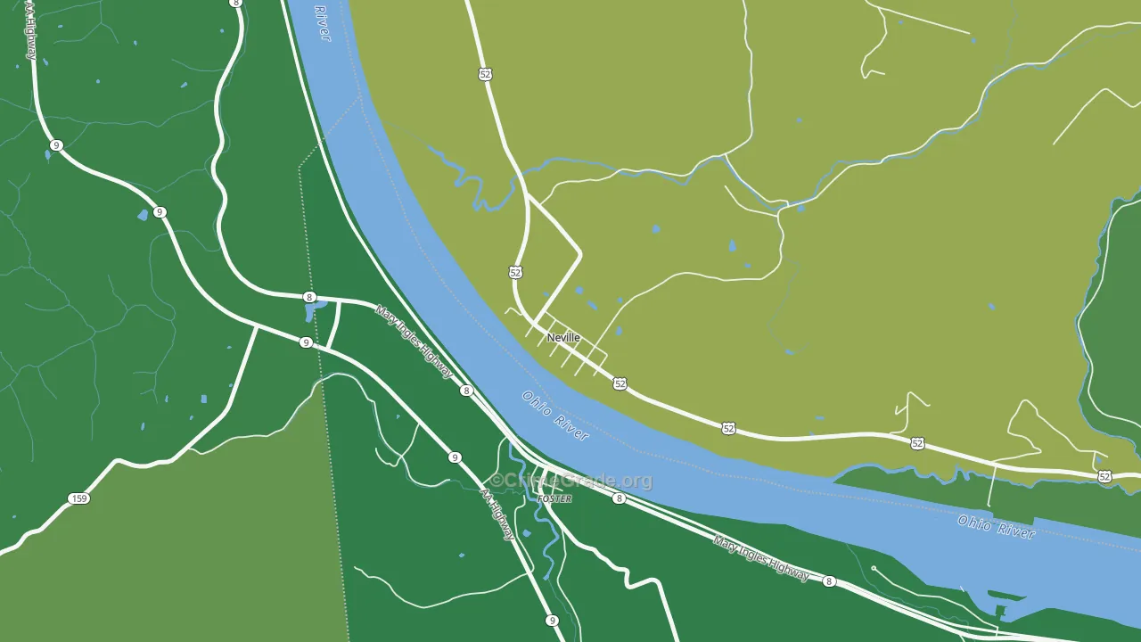 Neville, OH Map of Drug-Related Crime Rates