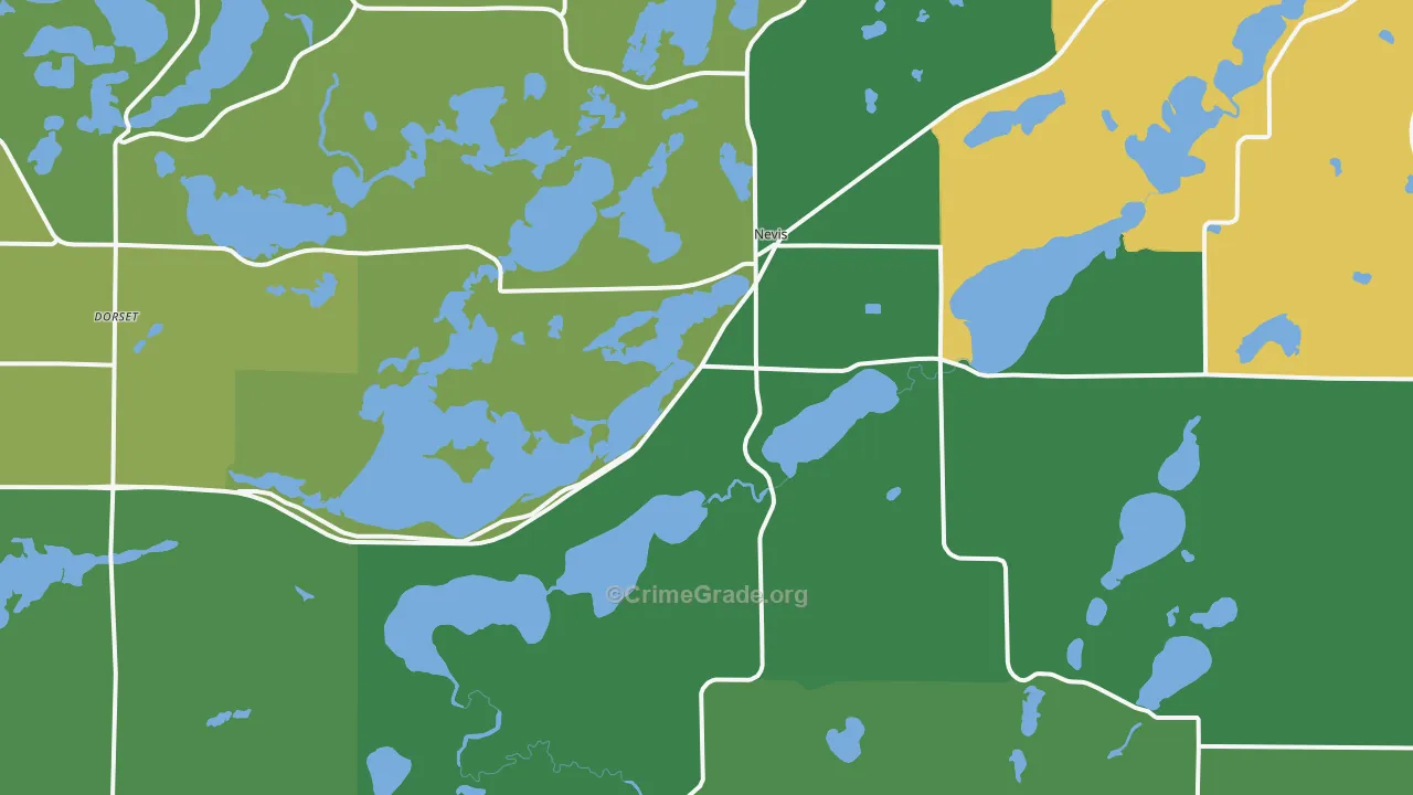 Nevis, MN Map of Drug-Related Crime Rates