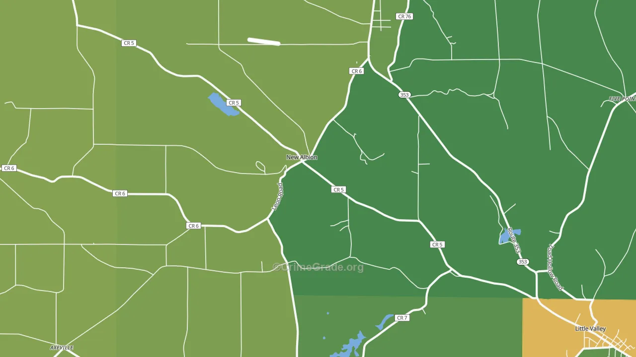 New Albion, NY Map of Drug-Related Crime Rates