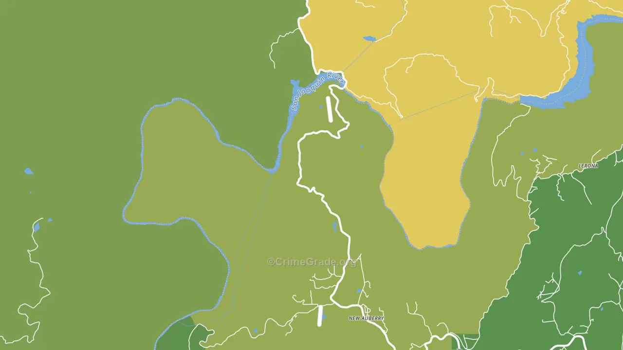 New Auberry, CA Map of Drug-Related Crime Rates