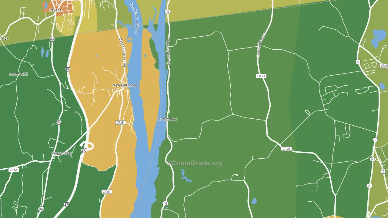 New Baltimore, NY Map of Drug-Related Crime Rates