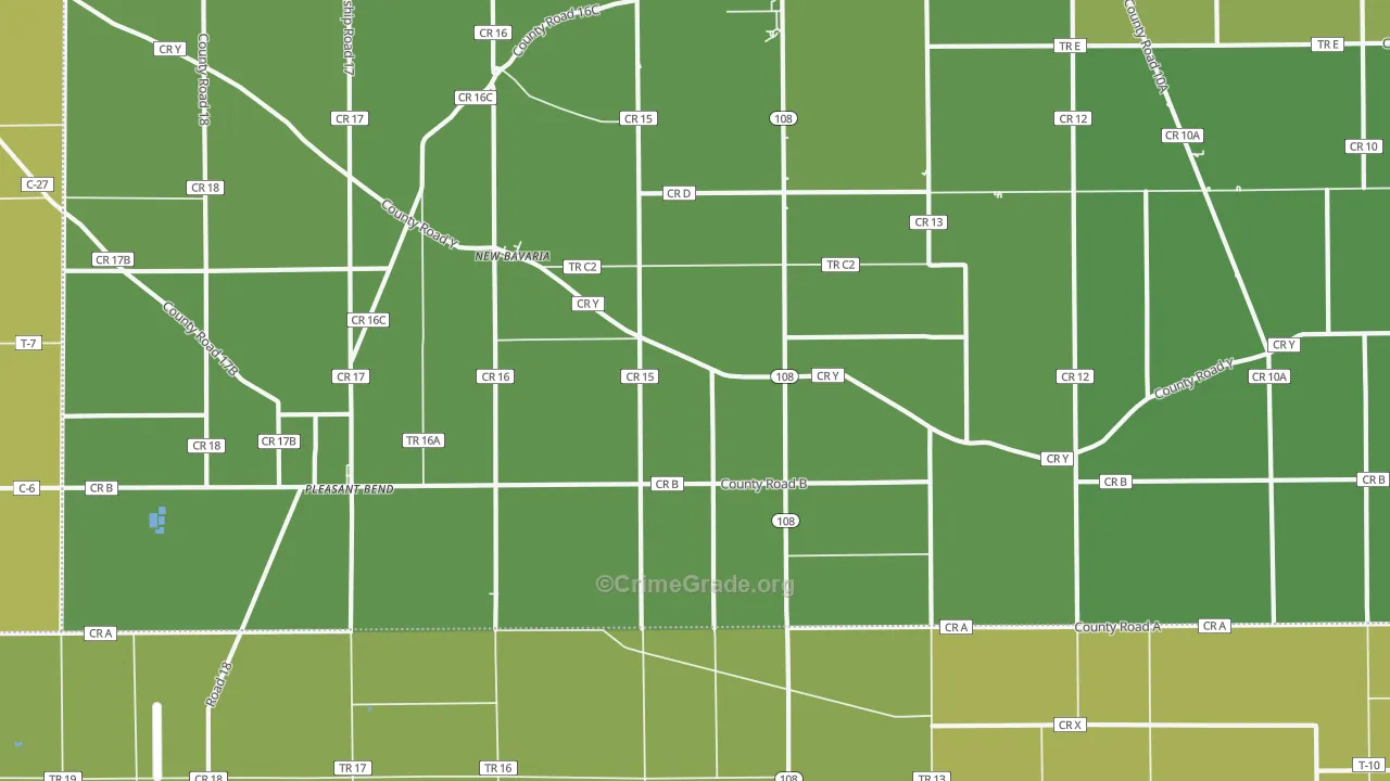 New Bavaria, OH Map of Drug-Related Crime Rates