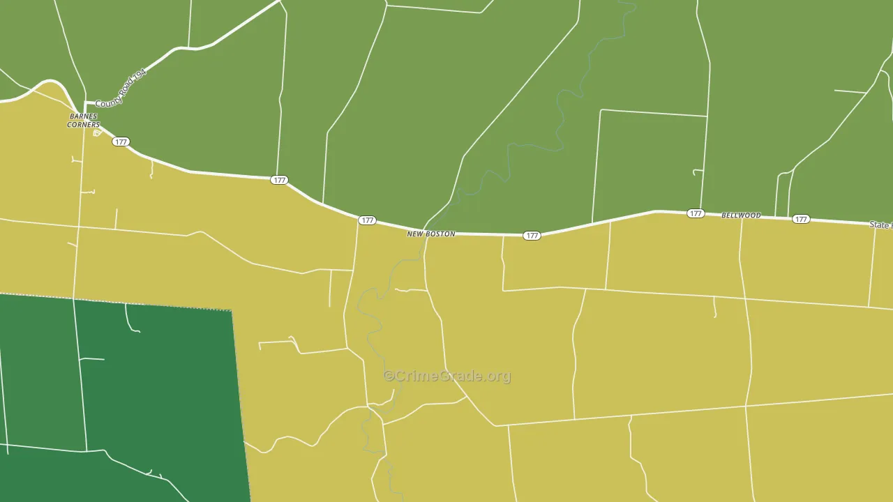 New Boston, NY Map of Drug-Related Crime Rates