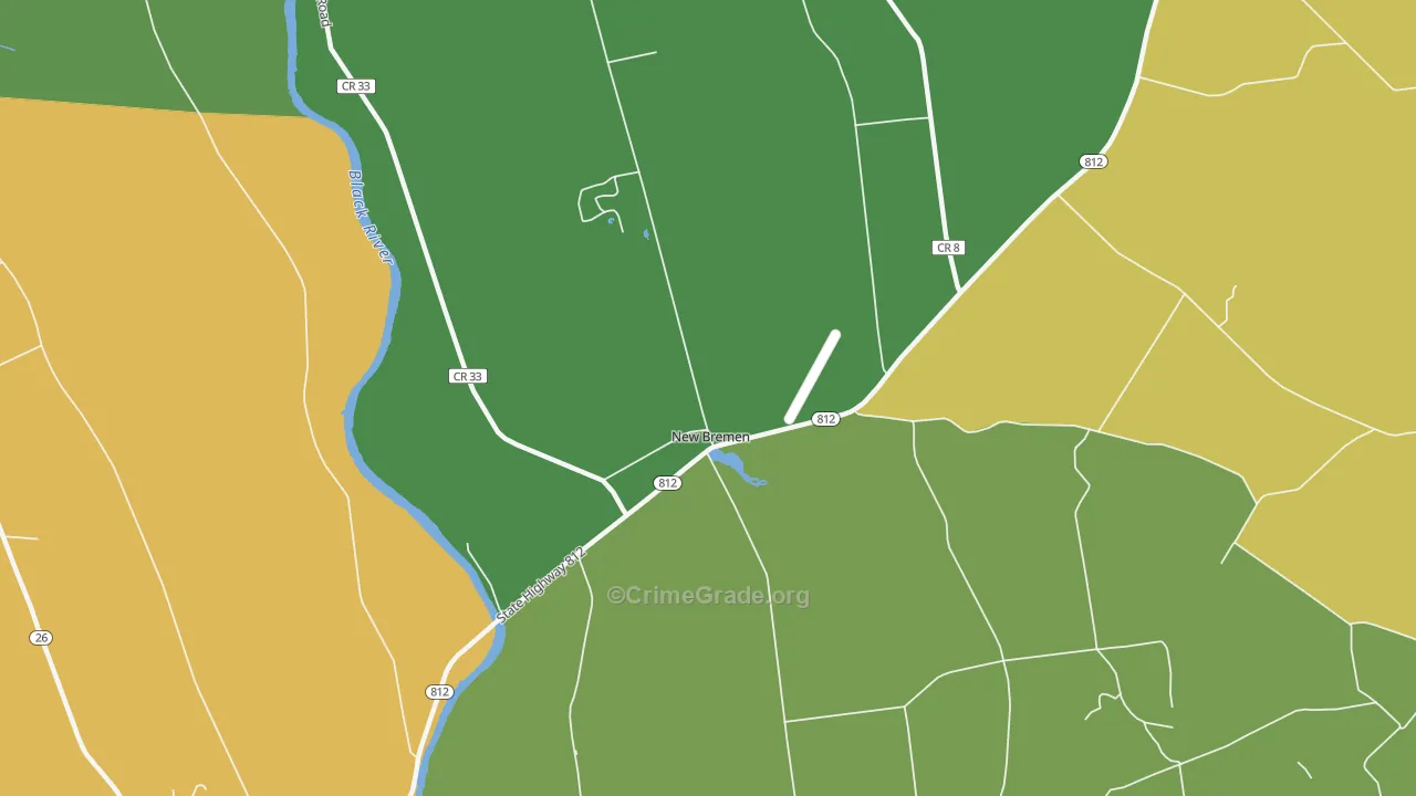 New Bremen, NY Map of Drug-Related Crime Rates