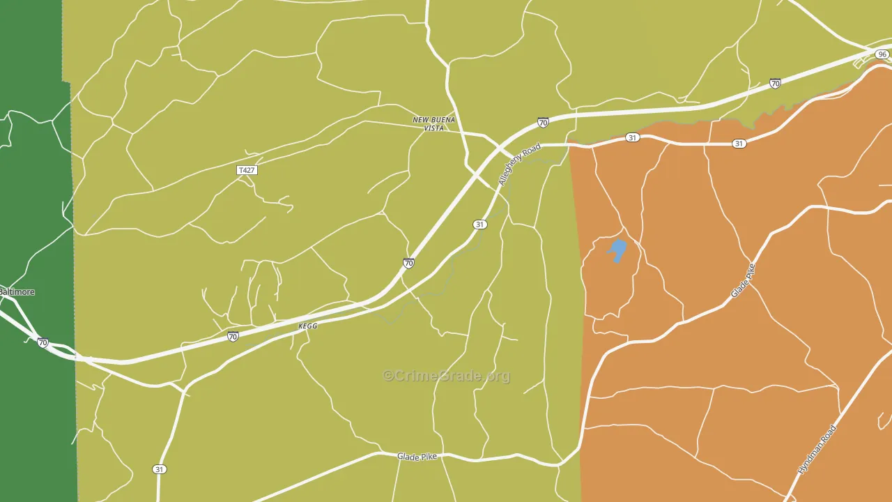 New Buena Vista, PA Map of Drug-Related Crime Rates