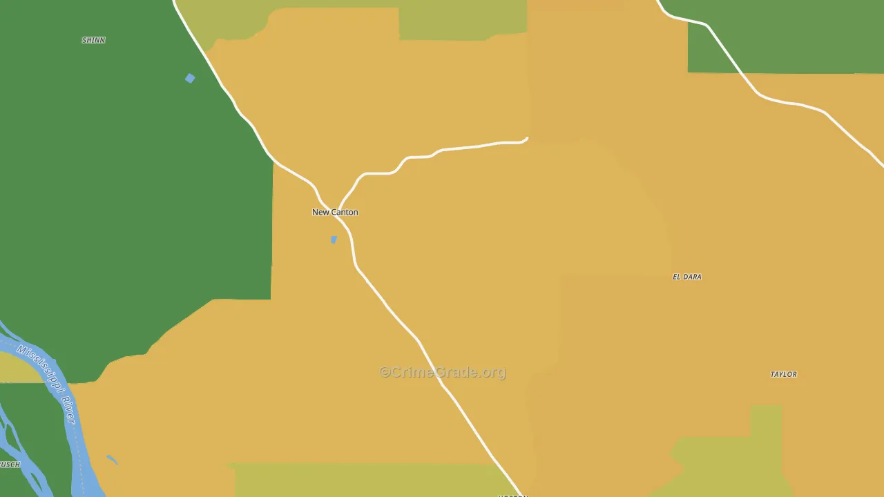 New Canton, IL Map of Drug-Related Crime Rates