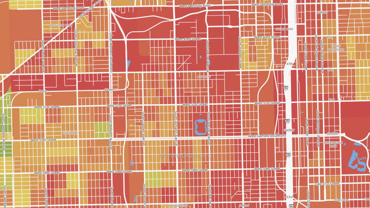 New City, Chicago, IL Map of Drug-Related Crime Rates