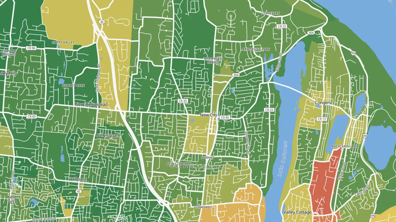 New City, NY Map of Drug-Related Crime Rates