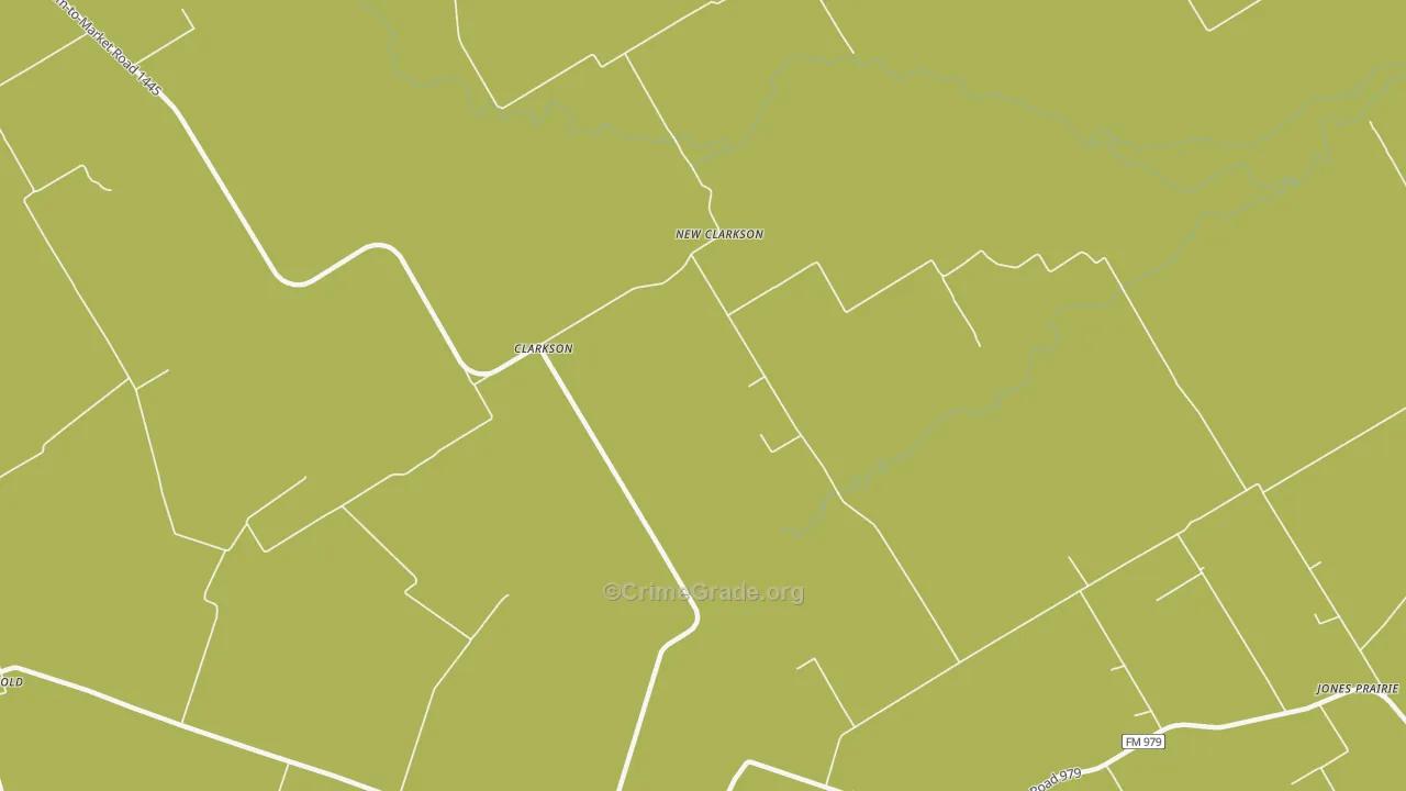 New Clarkson, TX Map of Drug-Related Crime Rates