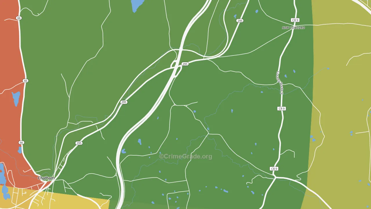New Concord, NY Map of Drug-Related Crime Rates