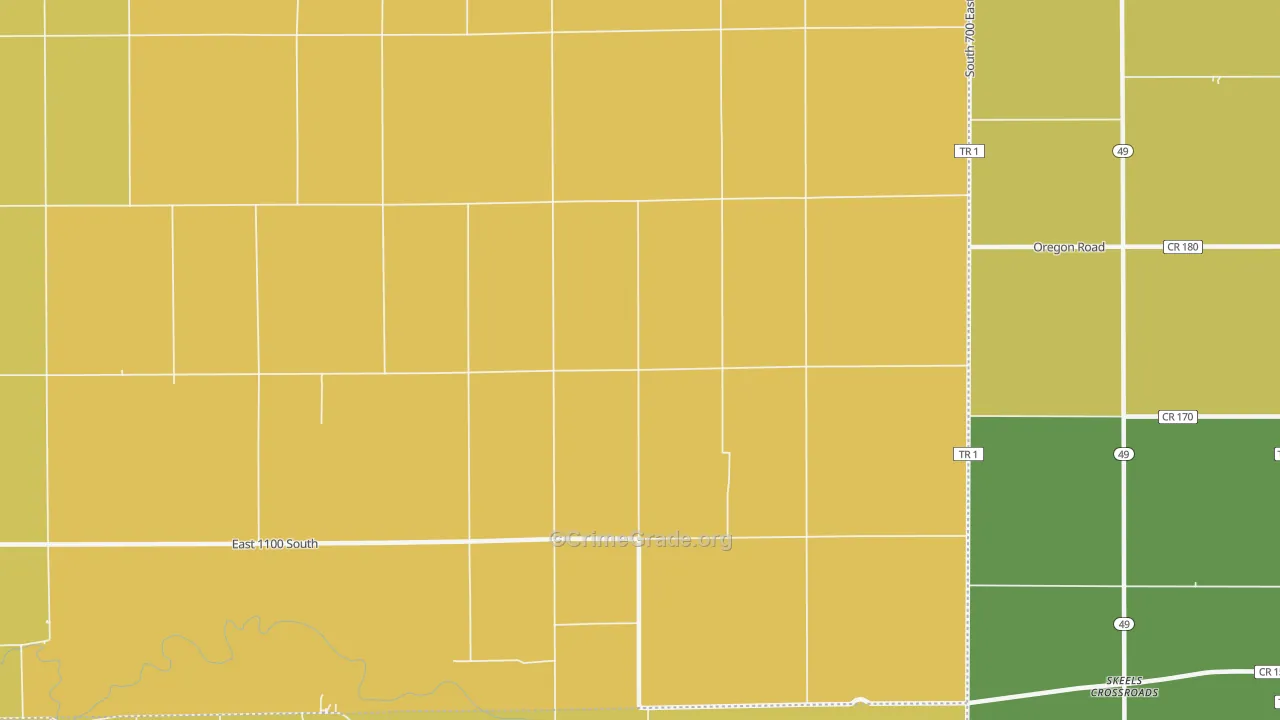 New Corydon, IN Map of Drug-Related Crime Rates