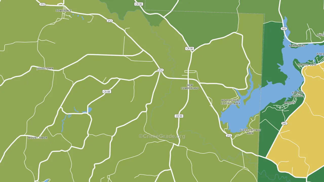 New Cumberland, OH Map of Drug-Related Crime Rates