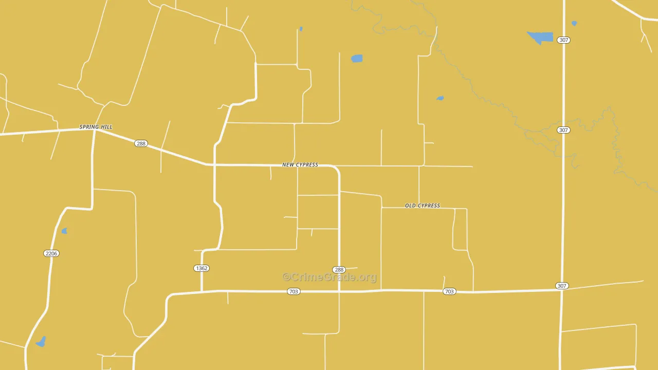 New Cypress, KY Map of Drug-Related Crime Rates