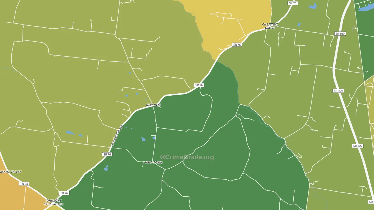 New Deal, TN Map of Drug-Related Crime Rates