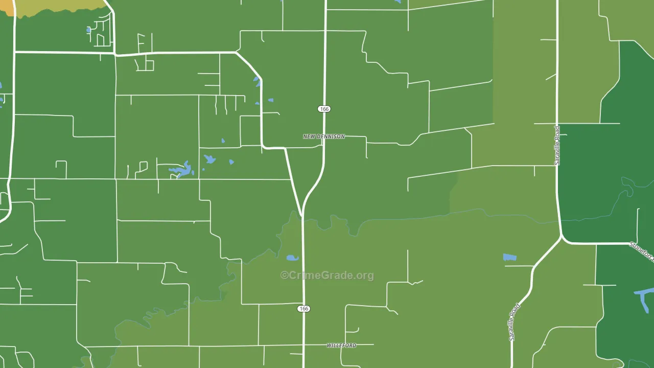 New Dennison, IL Map of Drug-Related Crime Rates