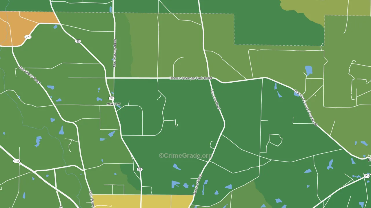 New Elm, GA Map of Drug-Related Crime Rates